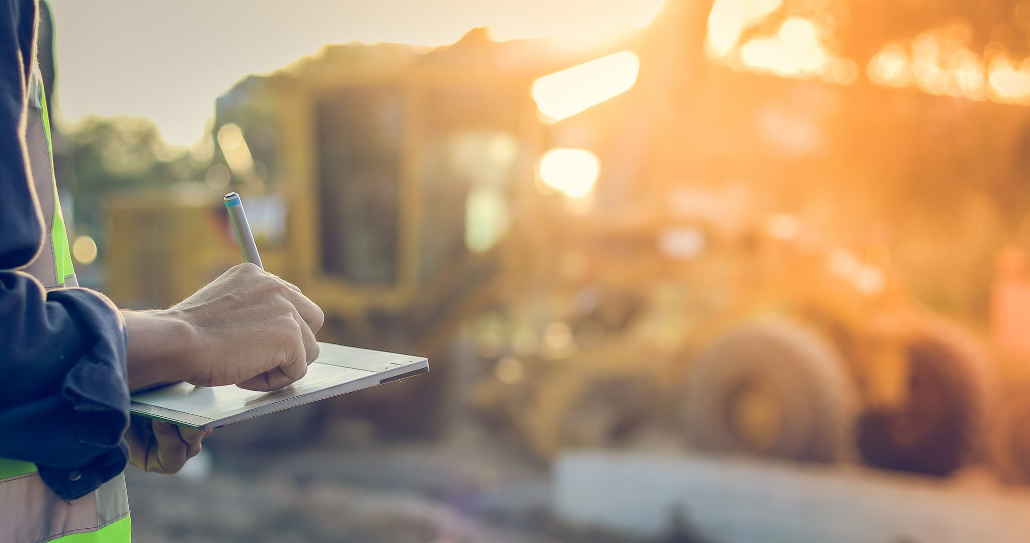 Employee at work on construction site